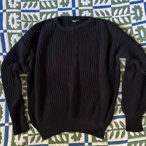 American Apparel Black Knit Crew Neck Sweater - M